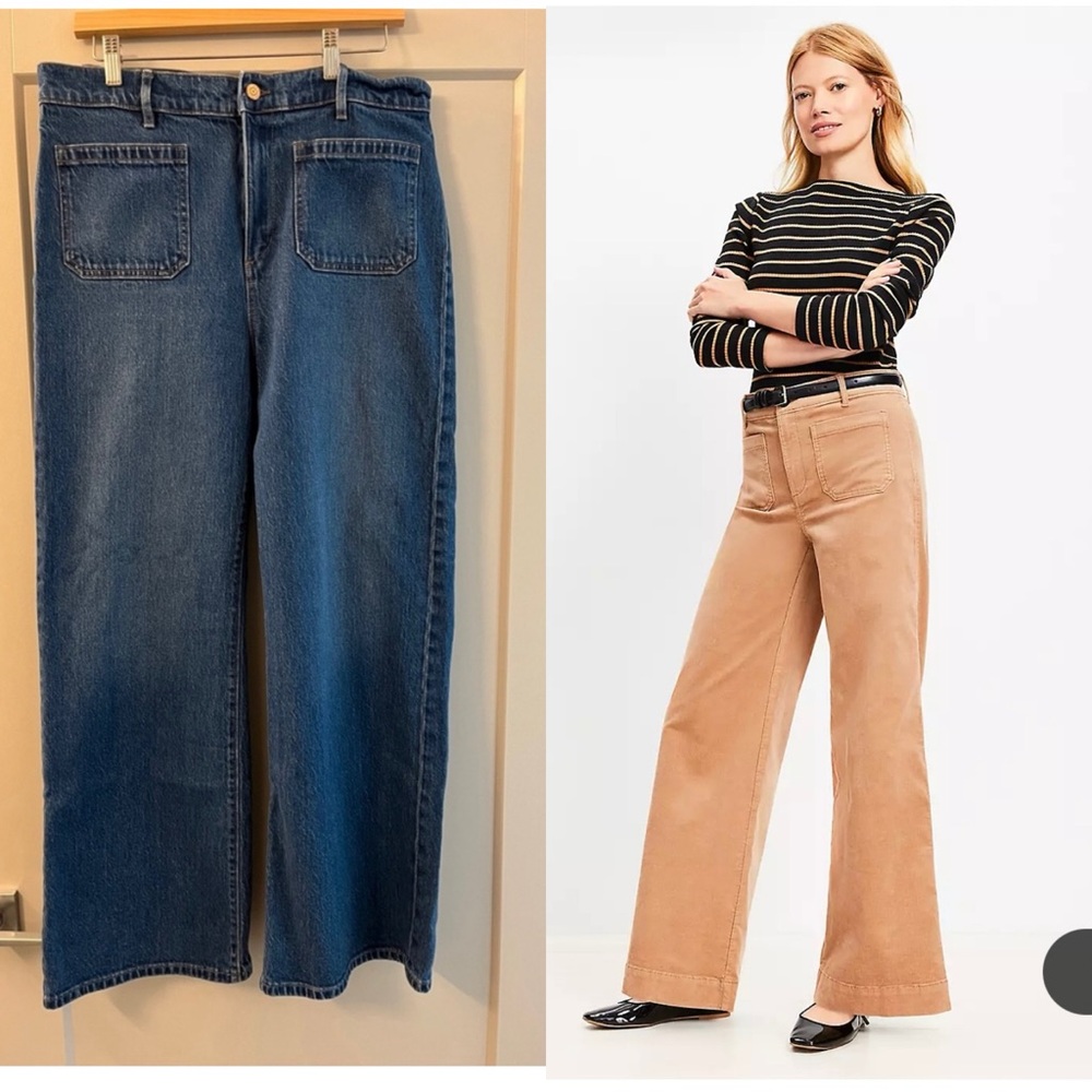 LOFT Wide Leg Jeans-size 12